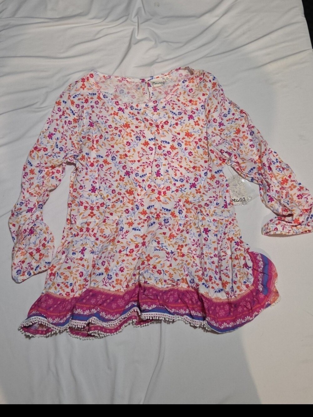 New mudd girls size 16 pink floral blouse #11